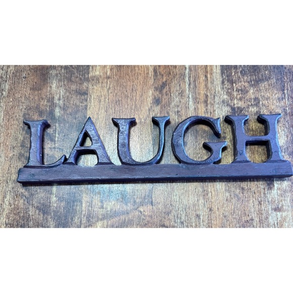 Resin Table Top Laugh Plaque 10 1/2" X 2 1/2" - Picture 7 of 7